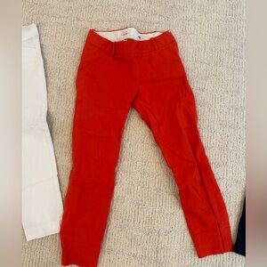 Red J. Crew Work Pants
